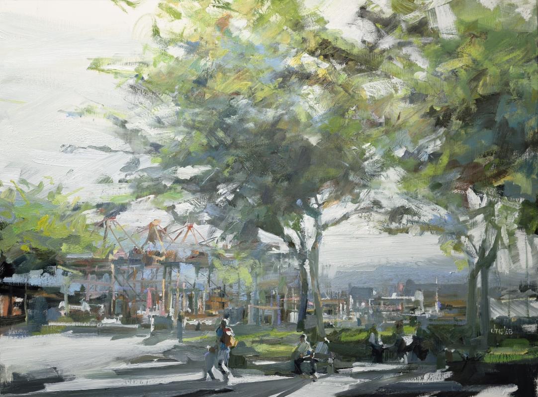 Leanne Christie painting of Vancouver Ports